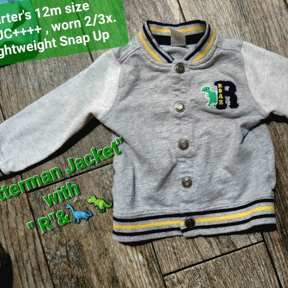Carter's 9/12m Dinosaur Jacket Like New Perfect cond. Worn x1 - Picture 2 of 6